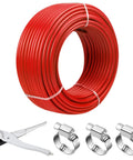 1/2 Inch Pex Tubing 300 Ft Roll With EVOH Oxygen Barrier Pex B Pipe For Residential Water Lines And Radiant Floor Heating No Hassle Install