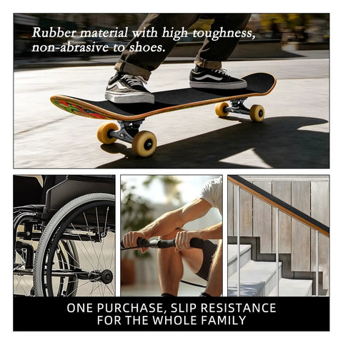 4 Inch Wide Premium Rubber Grip Tape For Controllers, Mice And Gear Non Slip Adhesive Wrap with skateboard use.