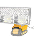 20V Max LED Flood Light for Dewalt Batteries, 40W portable work light with wide beam, yellow and grey, battery not included