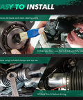 Installation process of 2 Pack Steering Rack And Pinion Tie Rod Boots For Toyota Tacoma 1995-2004 And Toyota 4Runner 1996-2002