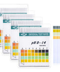 PH Test Strips 0 to 14 Universal Litmus Test Paper With Storage Case For Saliva Urine Water Soil Testing Pet Food Diet Monitoring Easy To Use Fast Reliable Readouts In Seconds shown with pH scale colors.