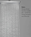 Crometta E 9 Inch Showerhead With Rain Spray QuickClean Easy Clean Brushed Nickel Finish 2.0 GPM Water Flow Spa Like Coverage