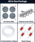 Components of Outdoor Pond Air Pump 500 GPH Aerator Kit For Fish And Koi Ponds Up To 3000 Gallons With Adjustable Flow