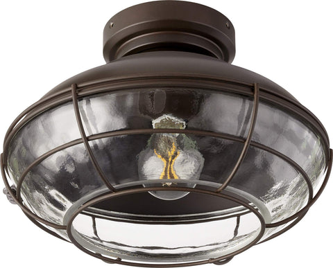 Restoration LED Ceiling Fan Light Kit For 1975-86 Windmill Collection bronze dark finish damp rated close-up view