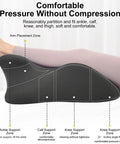 Diagram showing ergonomic zones of 27 Degree Ergonomic Memory Foam Prone Pillow For Sleeping With Face Down Design Ideal For Stomach Sleepers Aligns Neck And Spine Reduces Back Tension Provides Cozy Bed Reading And Nap Support