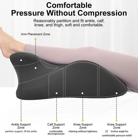 Diagram showing ergonomic zones of 27 Degree Ergonomic Memory Foam Prone Pillow For Sleeping With Face Down Design Ideal For Stomach Sleepers Aligns Neck And Spine Reduces Back Tension Provides Cozy Bed Reading And Nap Support