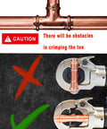 Copper Pipe Fitting Crimping Tool Built Tough Workhorse With 1/2 Inch 3/4 Inch And 1 Inch Jaw Rotatable Head Aluminum Alloy Body