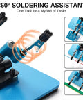 Soldering Helping Hands Set With 360 Degree Adjustable Magnetic Arms And Four Gooseneck Clamps Compact Steel Base For DIY Circuit Boards