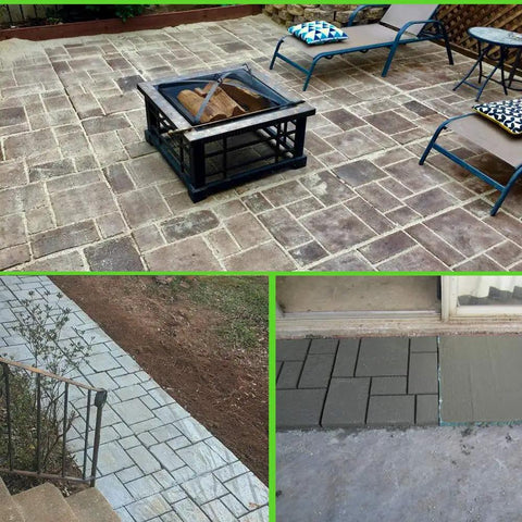Plus Size 20 By 20 Inch Reusable Concrete Path Molds Set 1.8 Inch Thick Paver Stepping Stones for DIY Walkways Garden Patio Yard Lawn