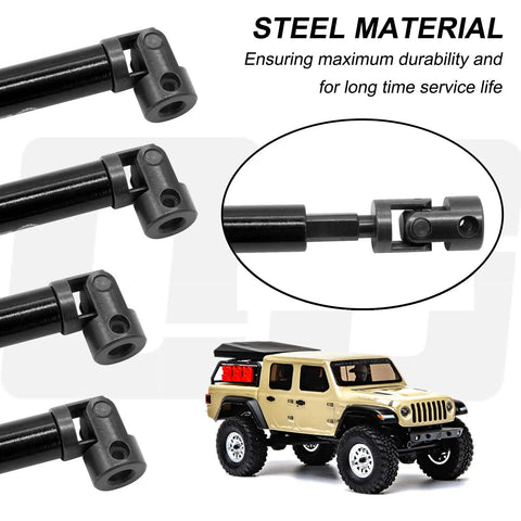 Center Driveshaft For Axial SCX24 Jeep Gladiator AXI00005 Steel CNC Hardened U Joint Upgrade with RC Jeep image