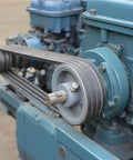 3L290 Wrapped Rubber V Belt 3L Section Pack Of 2 For Industrial Machinery in operation on blue engine