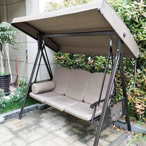 Replacement Canopy For Outdoor Swing Seat 2 To 3 Seater Patio Chair Waterproof All Weather Sun Shield Top Cover in garden