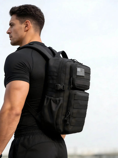 Side view of Rugged Military Tactical Backpack For Men Waterproof Daypack 25L 30L 35L 45L Molle Assault Bag