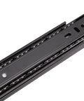 16 Inch Beefed Up Drawer Slides With Full Extension Ball Bearing Rails 100Lb Capacity Twelve Point Five Millimeter Thick Cold Rolled Steel Rubber Pads Ideal For Kitchen Dresser Desk Office Cabinets, black