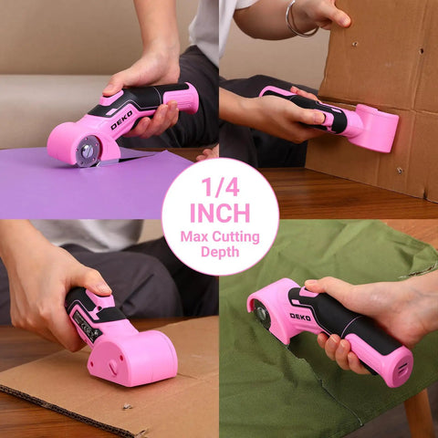 Total Game Changer Cordless Electric Box Cutter Rechargeable Power Scissors Dead Lightweight cutting through cardboard and fabric.