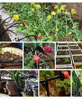 Two Hundred Feet One Quarter Inch Drip Irrigation Tubing Flexible Durable Garden Watering Hose installed in garden beds