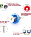 6063 T6 Hard Aluminum Fender Washer Set, CNC Machined, 20 Pieces, Stainless Screws, Sleek PVD Burnt Blue Finish, JDM Car Accessories