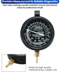 All in One Vacuum and Fuel Pump Tester Gauge Kit for Your Ride, Check Fuel Pump Pressure, Fuel Pump Vacuum, Carburetor Intake Manifold Vacuum, and Vacuum Tests With Easy to Follow Instructions; brass gauge