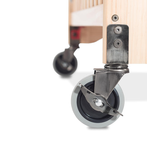 Evacuation Hardware Kit For Serenity Cribs Convert To Evacuation Crib With Metal 3 Point Gusset Plate Design Includes 4 Inch Caster
