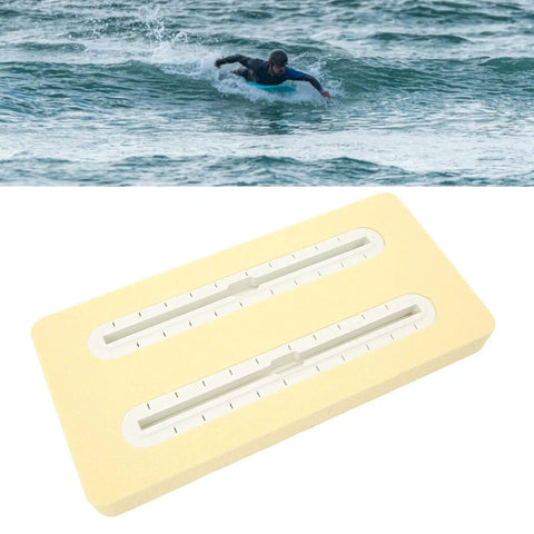Top view of lightweight hydrofoil PVC foam box with track rail mount for outdoor use, white durable plastic construction