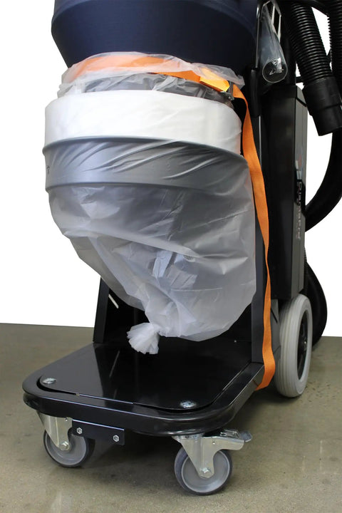 Continuous Infinity Dust Bag Roll For Dust Collectors, 72 Foot, 5.5 Mil Thick attached to dust collector machine.