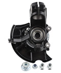 Front Right Passenger Side Steering Knuckle Wheel Bearing Hub Assembly For Volkswagen Jetta Golf Beetle And Beetle Cabrio 1999 To 2005 Jetta 2000 To 2007 Golf 1999 To 2010 Beetle 288 Mm Rotor Compatible shown with nuts.
