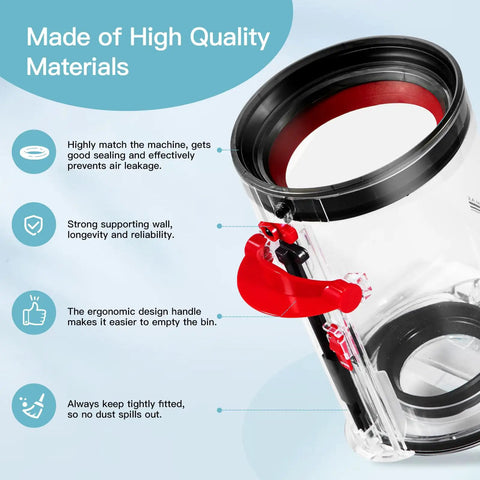All In One Canister Replacement Kit For V11 And V15 Vacuum Cleaners With Dust Bucket And Filter, high-quality design focus