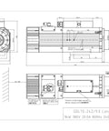 Technical drawing of Beefy Long Nose Automatic Tool Changing CNC Spindle 9KW Air Cooled 24000RPM ISO30 220V 380V with dimensions.
