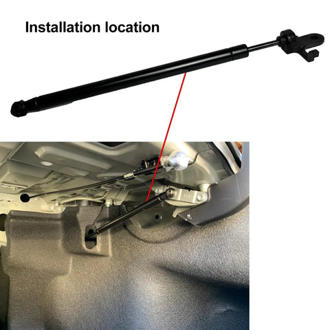 Top Shelf Heavy Duty Trunk Lid Lift Support Strut For Toyota Camry installation location showing gas shock strut in cargo area.