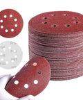 Get Ready To Smooth That Bad Boy With These 100 Piece 5 Inch Sanding Discs Featuring Hook And Loop Backing Plus Alumina Construction for polishing tasks.