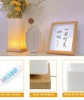 Vase Table Lamp With Frosted Glass Shade And Wood Base Dimmable 3 Color LED Bedside Light USB Charge Artistic Vase Lamp on table