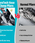 Hose Clamp Pliers With Swivel Flat Band For Automotive Repair Multi Angle Flexible Jaws With Rotating Tip For Access To Narrow Spaces Maximum Opening Two Point Two Eight Inches Removal And Installation Tool For Ring Type And Spring Band Clamps comparison with normal pliers