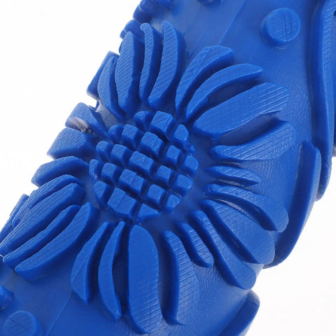Close-up of Hella Easy Textured Rubber Paint Roller For Walls Kick Up Your Home Vibes With This Blue Pattern Tool.