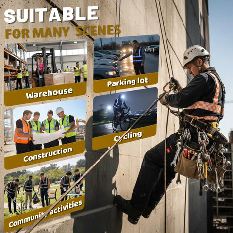 Keep Your Day Crew Looking Fly And Ready For The Grind This High Visibility Reflective Work Vest in various settings like construction.