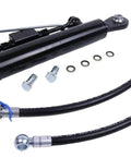 Heavy Duty Hydraulic Top Link Cat One To One With Locking Block For Tractors And Excavators Extended Range From Eighteen To Twenty Six Inches Bore From About One Point Nine Six To Two Point Four Eight Inches Includes Two Hoses And Two Way Check Valve
