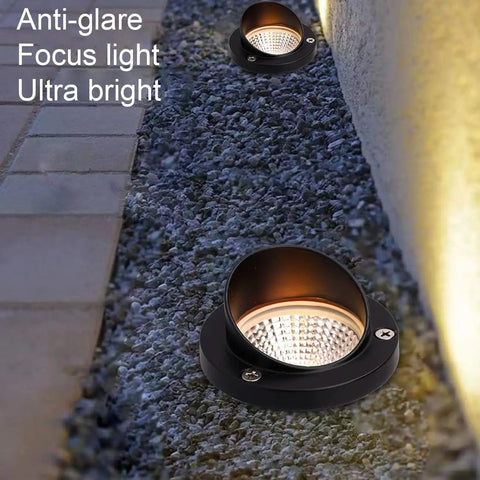 Eight Pack RGBW Landscape Lights For Outdoors illuminating pathway with anti-glare design