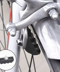 Bicycle with Two Pair Rubber V Brake Pads For Mountain And Road Bikes Quiet Non Skid All Weather Bike Brake Pads installed