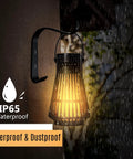 Lit LED Flame Tiki Torch Bluetooth Speaker Set With Flickering Flame TWS True Wireless Stereo IP65 Waterproof Outdoor Lantern