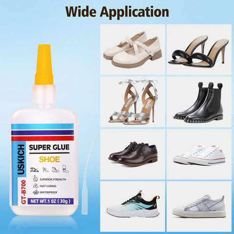 Fast Dry Shoe Repair Glue For Sneakers, Boots, Leather And Soles With Anti Clog Cap, Waterproof Clear Adhesive Bond In Seconds