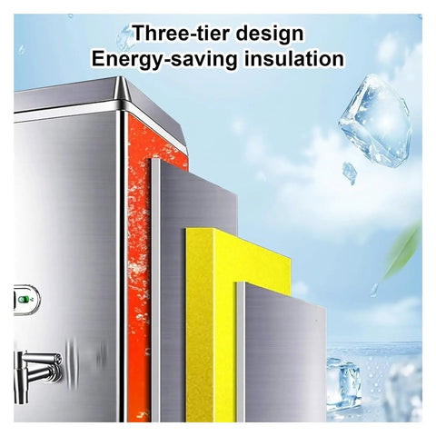 Insulation layers of 40L Commercial Hot Water Dispenser Urn With Auto Fill Faucet Stainless Steel Tank visualized