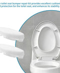 Toilet Seat Bumpers And Stability Kit With Rubber Washers For 1133070 And Kohler 1236365, Noise Reduction Hardware, 2 Pack White
