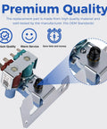 Refrigerator Water Inlet Valve Dual Solenoid Replacement WR57X10032 For GE Hotpoint Fits Most GE Hotpoint Models Replaces WR57X10051 AP3672839 PS901314 AH304374 AP3192626 WR57X33326 11 Inch By 8 Inch By 3.5 Inch, metal
