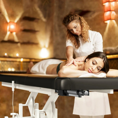 Kaiwrxin Fully Electric Massage Table With Lift Features 1500lbs Heavy Duty Capacity and Smooth Height Adjustment for Estheticians Spa Waxing.
