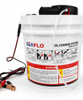 12V Portable Oil Change System For Boats And RVs, High Flow Oil Evacuator Pump with 4 Gallon Tank, suction hose, and battery leads