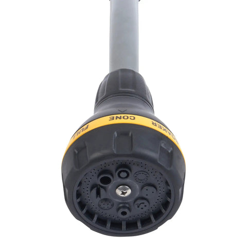 RelaxGrip Eight Spray Patterns Watering Wand 15 Inch nozzle close-up showing spray pattern options for garden use