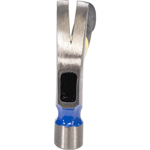 Close-up of Rip Claw Nail Hammer With Fiberglass Handle, 16 Oz, Made In The USA, FS99 VN12410, showing durable steel claw.