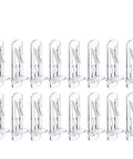 Set Of 20 Plastic Locking Shelf Pins 5mm For Three Quarter Inch Wood Shelving, clear self-locking cabinet pegs