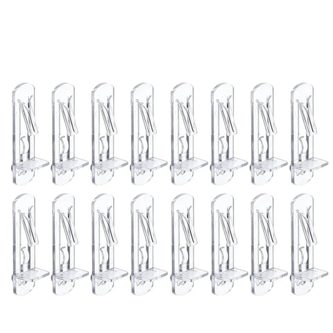 Set Of 20 Plastic Locking Shelf Pins 5mm For Three Quarter Inch Wood Shelving, clear self-locking cabinet pegs