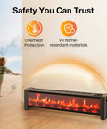33 Inch Baseboard Heater 1500 Watts Delivering Straight Fire Warmth Via Wide Top Air Outlet And Smart Remote Thermostat in a room.