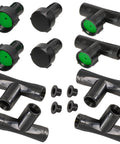 Three Eighths Inch Soaker Hose Fittings Kit With Female And Male Connectors Tees Feeders End Caps Two Way Valve And Seal Tape